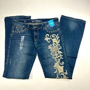 Trinity Ranch embellished, studded jeans 32x35
